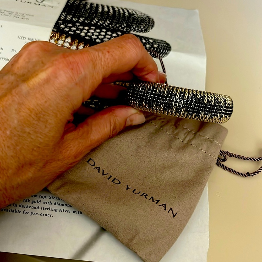 David Yurman bracelet sterling silver with black spinel. Bought for $2600